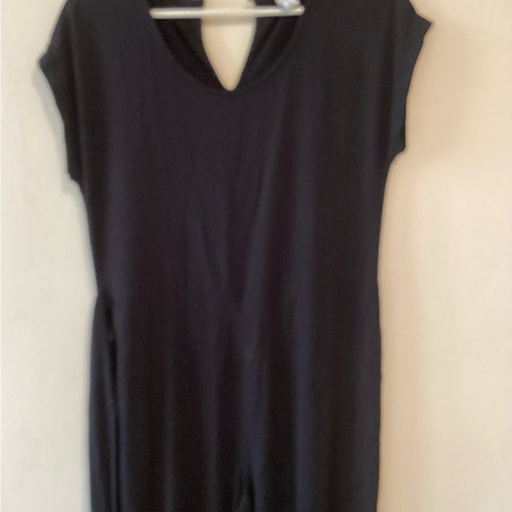 Old Navy Classic Black Short Sleeve Jumpsuit